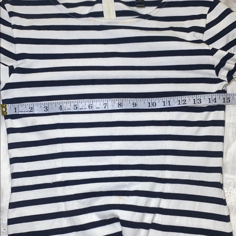 J. Crew Classic Black and White Striped Dress